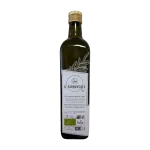 750 ml q-alimentaly organic extra virgin olive oil bottle, front view