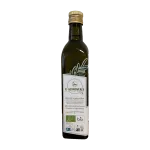 500-ml-Flasche q-alimentaly Bio-Olivenöl extra vergine, Vorderansicht