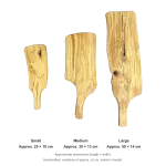Approximate board sizes: 25 x 10, 35 x 13 and 50 x 14 cm; handcrafted variations of approx. +/-3 cm